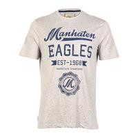 South Shore Manhattan Eagles Cotton T-shirt in Lt Grey Marl