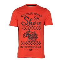 South Shore Woodcutter Printed T-shirt in Paprika