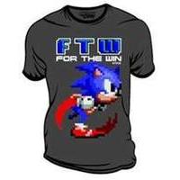 Sonic For The Win (Charcoal) T-Shirt (XXL)