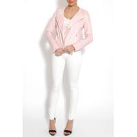 Soft Pink Quilter Biker Jacket