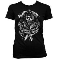 Sons Of Anarchy Womens T Shirt - Reaper With Scroll