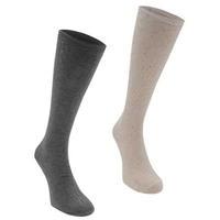 SoulCal 2 Pack Cable Ladies Knee High Socks