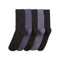 Southbay Pack of Five Ribbed Socks