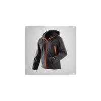 softshell jacket with fleece lining black orange various sizes