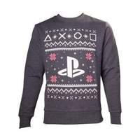 Sony Playstation Men\'s Logo Christmas Jumper Medium Grey (sw501235sny-m)