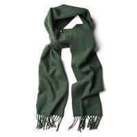 Solid Lambswool Scarf - Moss Green