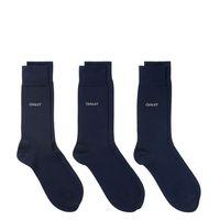 Solid Cotton Socks 3-pack - Marine