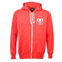 southampton 1960s style retro zipped hoodie