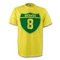 socrates brazil crest tee yellow kids