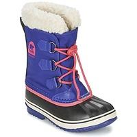sorel yoot pac nylon boyss childrens snow boots in purple
