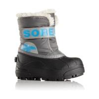 sorel snow commander youth kids dark foglight grey