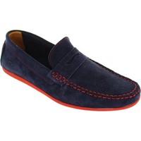 soft walk race mens loafers casual shoes in blue