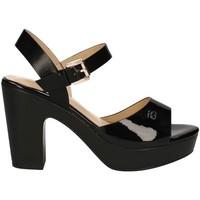 Solo Soprani C452 High heeled sandals Women Black women\'s Sandals in black