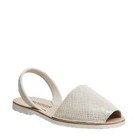 solillas sandal cream snake leather