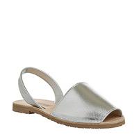 solillas sandal silver metallic leather