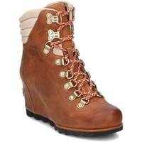 sorel conquest womens low ankle boots in brown