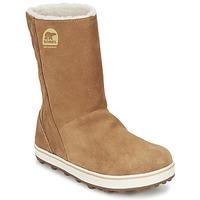 sorel glacy womens snow boots in brown