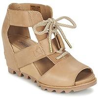 sorel joanie lace womens sandals in beige