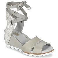 sorel joanie wrap womens sandals in beige