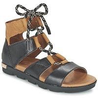 sorel torpeda lace ii womens sandals in black