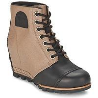 sorel 1964 premium wedge womens low ankle boots in beige