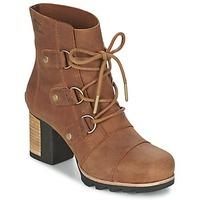 sorel addington lace womens low ankle boots in brown