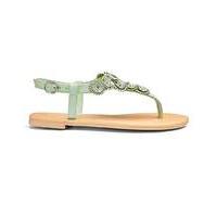 Sole Diva Flower Trim Sandals E Fit