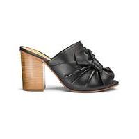 Sole Diva Leather Bow Detail Mule E Fit