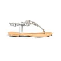 Sole Diva Flower Trim Sandals EEE Fit