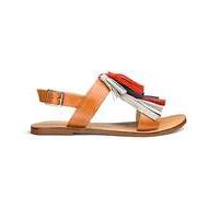Sole Diva Leather Tassel Sandals EEE Fit