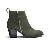 sole diva zip detail ankle boots e fit