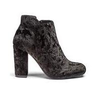 Sole Diva Velvet Ankle Boots EEE Fit