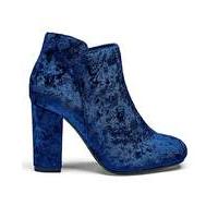 Sole Diva Velvet Ankle Boots E Fit