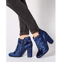 Sole Diva Velvet Ankle Boots EEE Fit