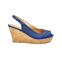 Sole Diva Slingback Wedges EEE Fit