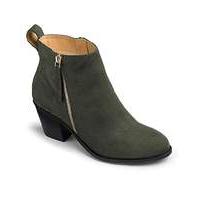 sole diva zip detail ankle boots d fit