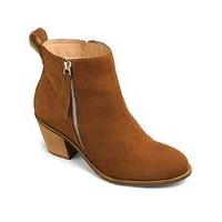 Sole Diva Zip Detail Ankle Boots D Fit