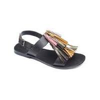 Sole Diva Leather Tassel Sandals E Fit