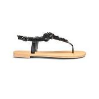 Sole Diva Flower Trim Sandals EEE Fit