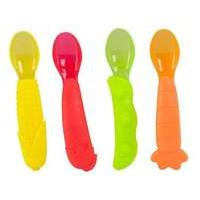 Soft Grip Spoon Set Veggie 4 Pk