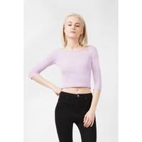 SOFT RIB BARDOT CROP