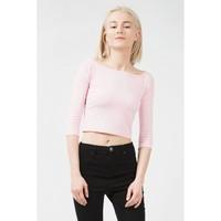 SOFT RIB BARDOT CROP