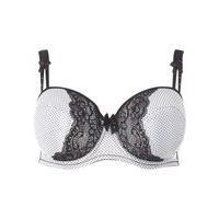 Sophia White Spot Balcony Bra, White