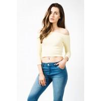 SOFT RIB BARDOT CROP