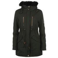 SoulCal Zipped Back Parka Coat Ladies