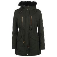 soulcal zipped back parka coat ladies