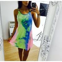 Sonia tie dye printed swing dress