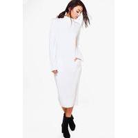 Sofie Knitted Roll Neck Dress - ivory