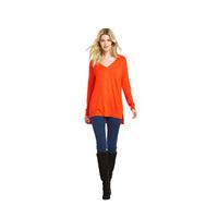 South V Neck Side Split Jumper