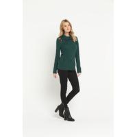 south lace insert roll neck jumper